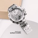 Ver imagem 5 de Relógio Caixa Aço Inox Prata Masculino Casual Presente Social Analógico Original