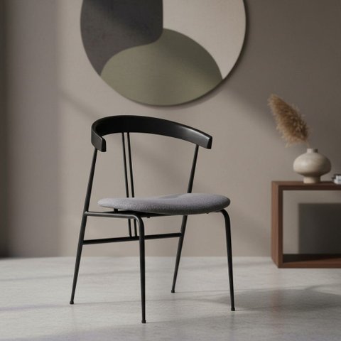 Cadeira Minimalista em Aço Escandinavia Fratini