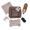 Kit Pet Cama Colchonete Toalha 6 Pç M Marrom 60x60 Noblesse - 2