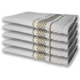 10 Panos de Prato Atoalhado Felpudo Premium 5 Azul 5 Marrom - 4