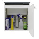 Ver imagem 4 de Tanque de Lavanderia 22 Lts + Gabinete Mdf Suspenso + Sifão Cor:cinza