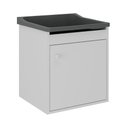 Ver imagem 1 de Tanque de Lavanderia 22 Lts + Gabinete Mdf Suspenso + Sifão Cor:cinza