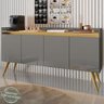 Aparador Cantinho Cafe 4 PT Pes Palito GO76 Cinza Mell MPRI - 7