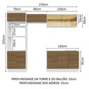 Ver imagem 4 de Armário de Cozinha Completa 270cm Branco/Rustic Stella Madesa 06