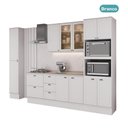 Ver imagem 4 de Cozinha Milla 11 Portas 5 Gavetas MDF 340cm Branca Móveis Carraro