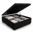 Ver imagem 3 de Cama Box Baú Casal Corino (138x188) Reforçada - Preto