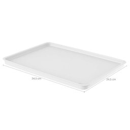 Bandeja Branca 34x24cm Slim Coza Plástica Restaurante Multiuso Organizadora Decorativa - 4