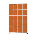 Ver imagem 1 de Armário Roupeiro De Aço Para Vestiário 20 Portas Locker Laranja