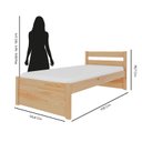 Ver imagem 4 de Cama Solteiro em Madeira Máciça 198x78,7cm Unique Yescasa Marrom/Pine