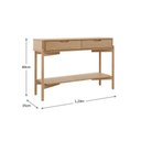 Ver imagem 3 de Buffet Aparador Madeira Maciça 120cm 2 Gavetas 1 Prateleira Valon Tauari F07- D'Rossi