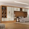 Quarto Completo Genius 8 Portas 6 Gavetas Cinamomo/ Off White - Moville - 1