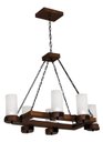 Ver imagem 2 de Lustre Country 1206e Luminária Rústica 6 Lâmpadas Luminárias Müller