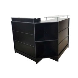 Balcão Caixa e Recepção 100% Mdf Lojas e Comércios Preto - Suprema Móveis - 1