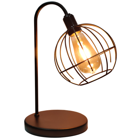 Abajur de Quarto Luminária Industrial Aramado Spider Preta