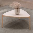 Ver imagem 2 de Mesa de Centro Orgânica para Sala Pé Metal Zira D04 Off White - Mpozenato
