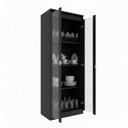 Ver imagem 4 de Cristaleira 2 Portas com Vidro Cr6004 Preto - Tecno Mobili