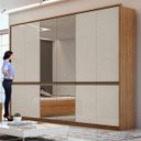 Ver imagem 5 de Guarda-Roupa Casal com Espelho 6 Portas Urban