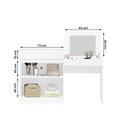 Ver imagem 4 de Escrivaninha Penteadeira Trend com 2 Portas e 1 Gaveta Branco Fosco
