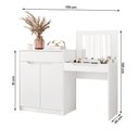Ver imagem 5 de Escrivaninha Penteadeira Trend com 2 Portas e 1 Gaveta Branco Fosco