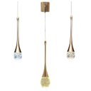 Ver imagem 1 de Lustre Pendente 3 em 1 Led Cristal Gota Luxo Iluminaçao Sala Quarto Recepçao Residencial Comercial a