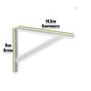 Ver imagem 3 de KIT 12 PEÇAS SUPORTE MÃO FRANCESA P/ PRATELEIRA DE 15CM- BRANCA