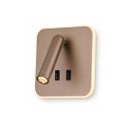 Ver imagem 1 de Arandela de Cabeceira Leitura Nobre Read Soft Neo Sobrepor Marrom 3+7W 3000k