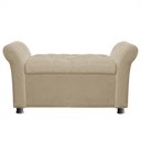 Ver imagem 2 de Recamier Bau Egeo 140x Suede Bege - Dominic Decor