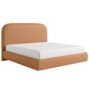 Ver imagem 2 de Cama Casal Flutuante com Cabeceira 140cm Aura W01 Couríssimo Mocca - Lyam Decor