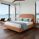 Ver imagem 4 de Cama Casal Flutuante com Cabeceira 140cm Aura W01 Couríssimo Mocca - Lyam Decor