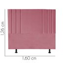 Ver imagem 3 de Cabeceira Estofada Grécia 160CM Queen Courino Rosa - D A DECOR