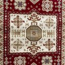 Ver imagem 6 de Tapete Persa Abadeh Vermelho com Bordas em Bege - 100x150cm