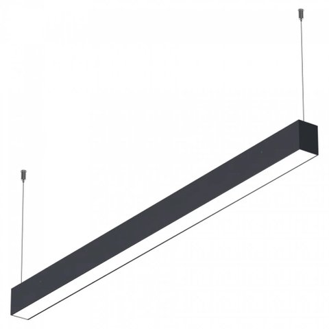Luminária Pendente Slim Preta 117cm Led 45w 6500k Bivolt Embu Led