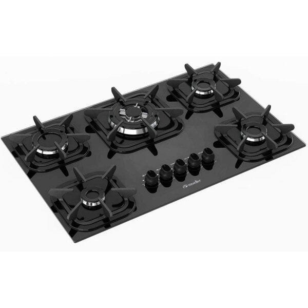 Cooktop 5 Bocas com Queimador Tripla Chama Mueller Bivolt Preto - 4