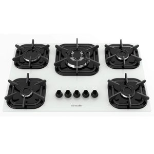 Cooktop 5 Bocas com Queimador Tripla Chama Bivolt Mueller Branco