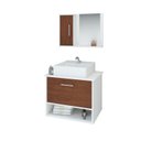Ver imagem 1 de Gabinete Banheiro Malibu 50 Cm Armário com Cuba e Espelheira:natura