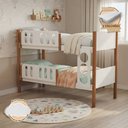Ver imagem 2 de Beliche Infantil Solteiro Ônix com 2 Colchões + Luminária Nuvem Divaloto Móveis - Branco Mel