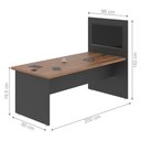 Ver imagem 2 de Mesa com Painel Bot Noce Preto