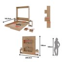 Ver imagem 4 de Cama Casal Articulada com Estante e Mesas de Cabeceira Amêndoa Tecno Mobili