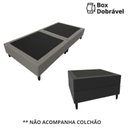 Ver imagem 3 de Base Box Dobrável Solteiro Cama Portátil Apartamento Casa:cinza