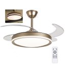 Ver imagem 2 de Ventilador de Teto Grande Lampada Led 3 em 1 Controle Remoto Pa Retratil Ajustavel Silencioso Potent
