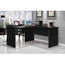 Ver imagem 2 de Escrivaninha/mesa de Escritório em L Preta - Trus - J&a Móveis - Preto