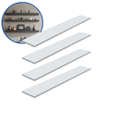 Ver imagem 2 de Kit 4 Prateleira Branca 90X15 + Suporte Flutuante Mdf  Organizadora Decoração Cozinha Banheiro Sala