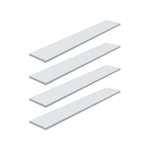 Kit 4 Prateleira Branca 90X15 + Suporte Flutuante Mdf  Organizadora Decoração Cozinha Banheiro Sala