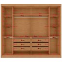 Ver imagem 3 de Guarda-roupa Casal 100% Mdf 2 Portas 6 Gavetas Easy Max Amendoa/off White