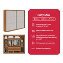 Ver imagem 7 de Guarda-roupa Casal 100% Mdf 2 Portas 6 Gavetas Easy Max Amendoa/off White