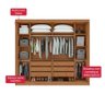 Guarda-roupa Casal 100% Mdf 2 Portas 6 Gavetas Easy Max Amendoa/off White - 3