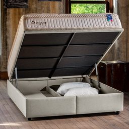 Cama Baú Duo Linho Bege - 138x188 Casal - 1