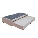 Ver imagem 1 de Cama Box Bicama Auxiliar Solteiro Suede Espuma 8cm 88x188x40 Bege
