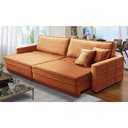 Ver imagem 1 de Sofá Sem Caixa Retrátil Reclinável 2,10m Karen Veludo Terracota Adonai Estofados