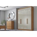 Ver imagem 1 de Guarda Roupa 4 Portas e 3 Gavetas Moderni/sevilha Plus Cumaru/fendi 25 - Novo Horizonte